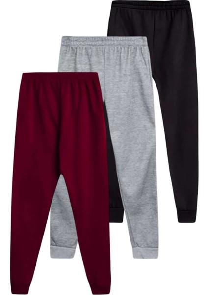 Çocuk Beli Lastikli Jogger Eşofman Altı 3'lü Set