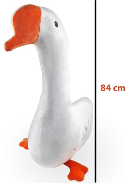 84CM Kaz Peluş Pofuduk Kaz - Peluş Yastık Kaz Yastık