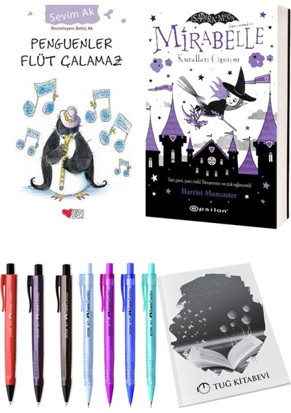 Mirabelle 2 Kuralları Çiğniyor ve Penguenler Flüt Çalamaz 2'li Set - Kalem