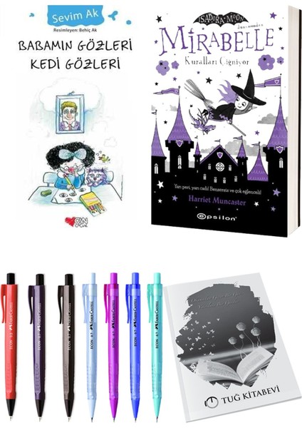 Mirabelle 2 Kuralları Çiğniyor ve Babamın Gözleri Kedi Gözleri 2'li Set - Kalem