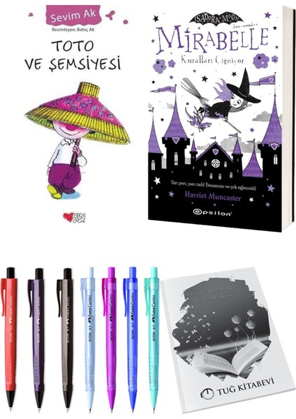 Mirabelle 2 Kuralları Çiğniyor ve Toto ve Şemsiyesi 2'li Set - Kalem