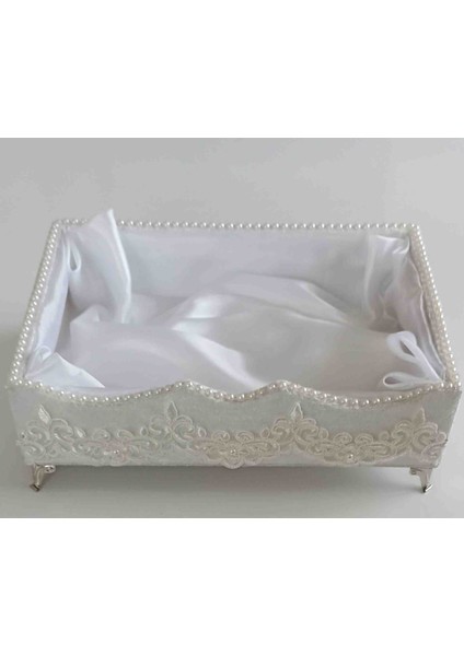 Ayaklı Ahşap Kadife Kaplı Havluluk Organizer Hediyelik Bohçalık Çeyizlik fırsatları