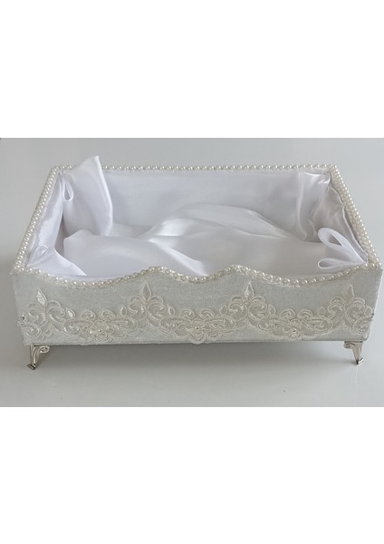 Ayaklı Ahşap Kadife Kaplı Havluluk Organizer Hediyelik Bohçalık Çeyizlik indirimleri