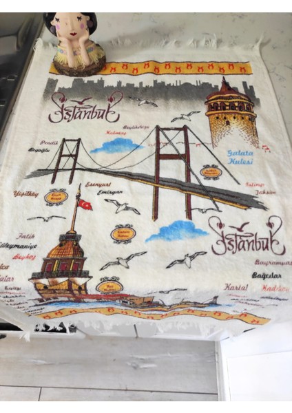 Istanbul Baskılı 40X60 cm Mutfak Havlusu | Kurulama Bezi | El ve Yüz Havlusu