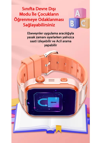 Z50 Görüntülü Görüşme Gps Wıfı Net Konum Gizli Dinleme Akıllı Çocuk Takip Saati Sim Kartlı - Mavi
