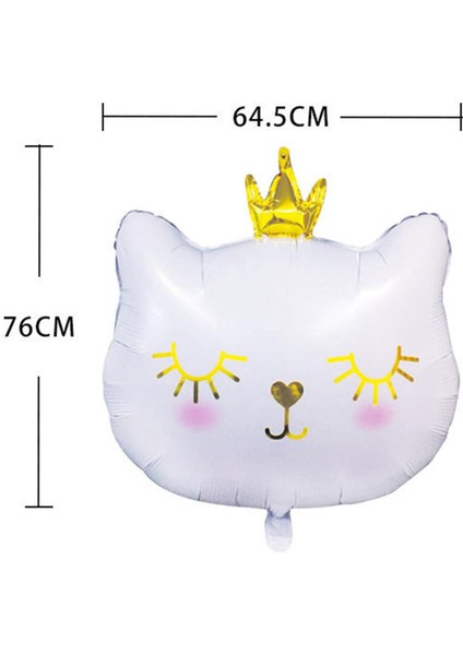 Beyaz Kedi Folyo Balon 1 Adet 76x 64.5 Cm fiyatları