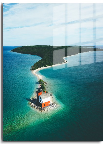 Doğa, Manzara 3d Dekoratif Bask Cam Tablo 20