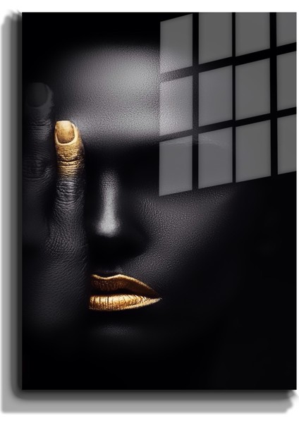 Creative Fashion 3d Dekoratif Baskı Cam Tablo 01