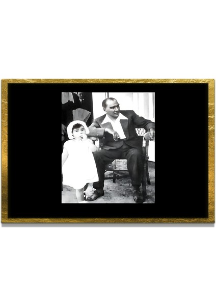 Yapay Zeka İle Yenilenmiş Atatürk Fotoğrafları Siyah Beyaz Cam Tablo, 3d Dekoratif Baskı 251