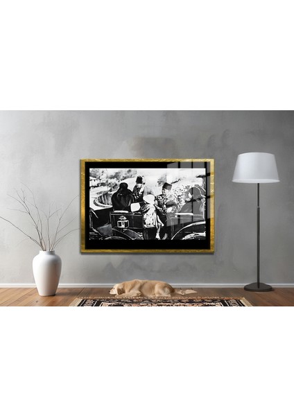 Yapay Zeka İle Yenilenmiş Atatürk Fotoğrafları Siyah Beyaz Cam Tablo, 3d Dekoratif Baskı 207 fiyatları