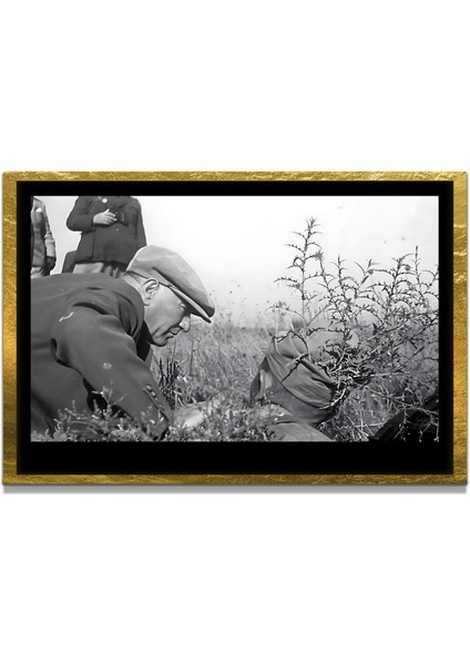 Yapay Zeka İle Yenilenmiş Atatürk Fotoğrafları Siyah Beyaz Cam Tablo, 3d Dekoratif Baskı 83