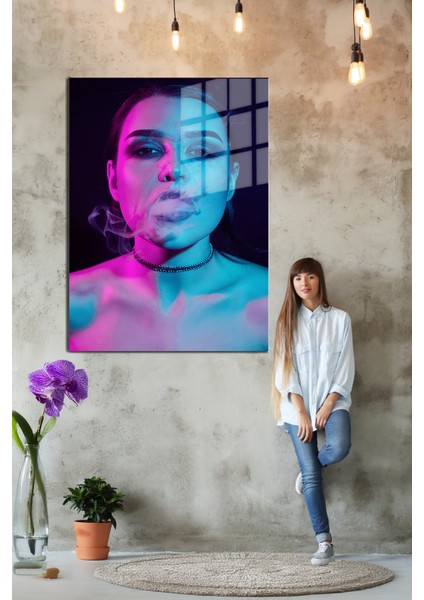 Creative Fashion 3d Dekoratif Baskı Cam Tablo 01 indirimleri