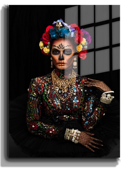 Creative Fashion 3d Dekoratif Baskı Cam Tablo 01