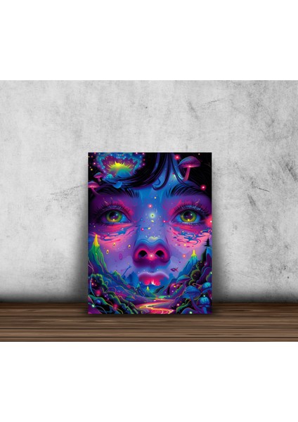 Popart Digital Sanatlar,3d Dekoratif Baskı Cam Tablo 131