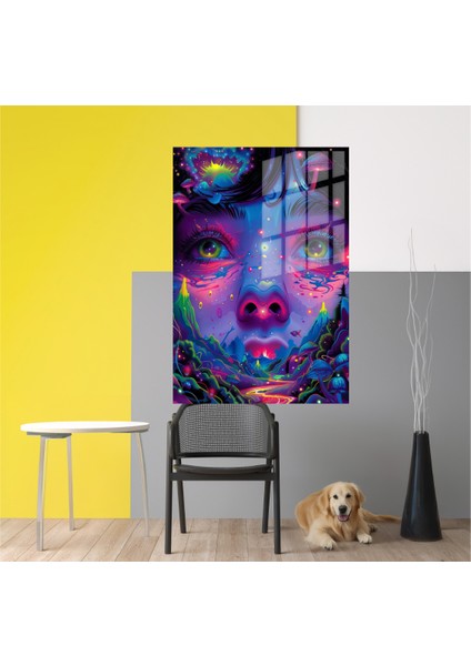 Popart Digital Sanatlar,3d Dekoratif Baskı Cam Tablo 131