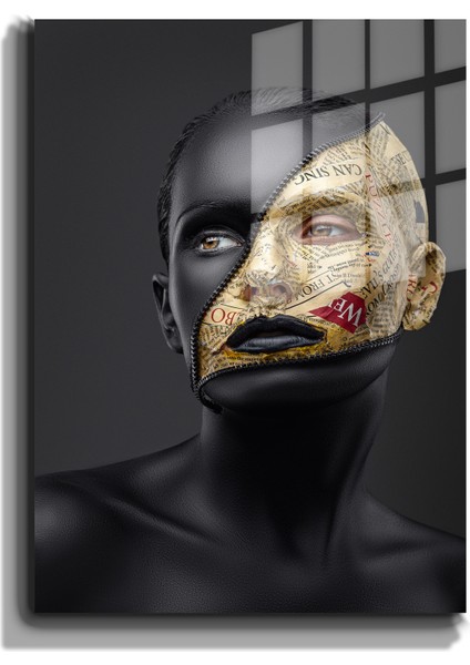 Creative Fashion 3d Dekoratif Baskı Cam Tablo 01