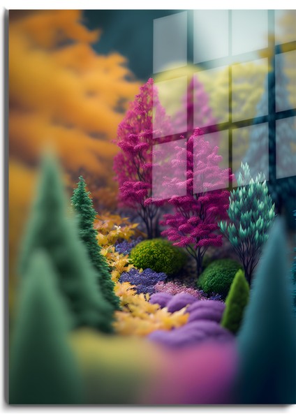 Doğa, Manzara 3d Dekoratif Bask Cam Tablo 78