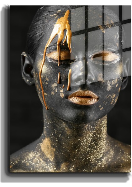Creative Fashion 3d Dekoratif Baskı Cam Tablo 01