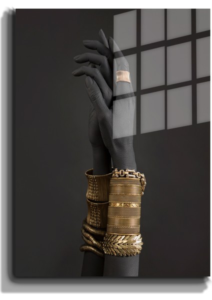 Creative Fashion 3d Dekoratif Baskı Cam Tablo 01
