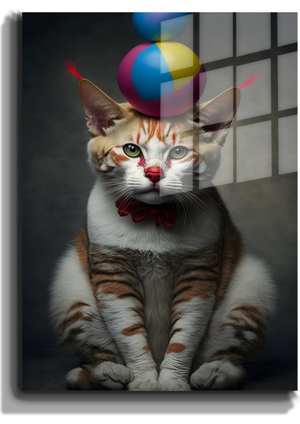 Eğlenceli Hayvanlar, Yapay Zeka Destekli, 3d Dekoratif Baskı Cam Tablo 262