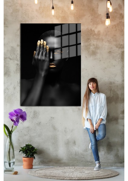 Creative Fashion 3d Dekoratif Baskı Cam Tablo 01 indirimleri