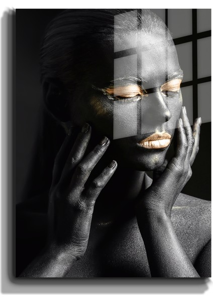 Creative Fashion 3d Dekoratif Baskı Cam Tablo 01
