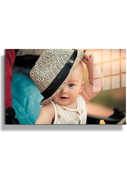 Creative Fashion 3d Dekoratif Baskı Yatay Cam Tablo 01