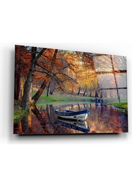 Göl Manzarası Cam Tablo | Hediyelik, Dekoratif, Ofis, Mutfak