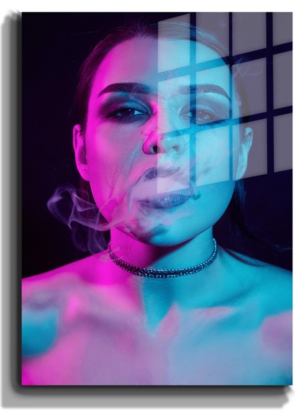 Creative Fashion 3d Dekoratif Baskı Cam Tablo 01