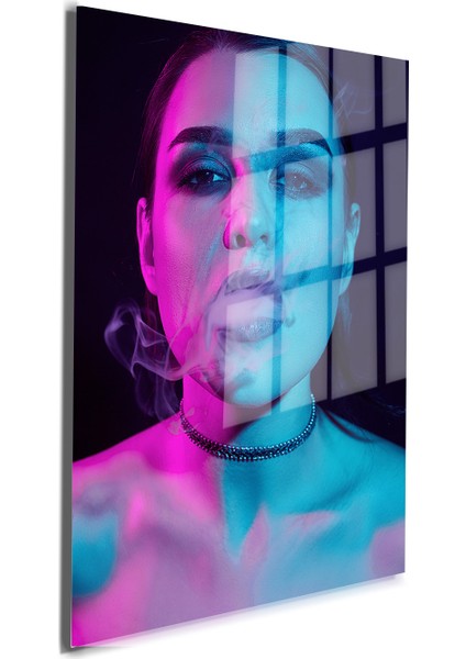 Creative Fashion 3d Dekoratif Baskı Cam Tablo 01