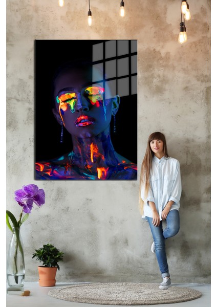Creative Fashion 3d Dekoratif Baskı Cam Tablo 01 indirimleri