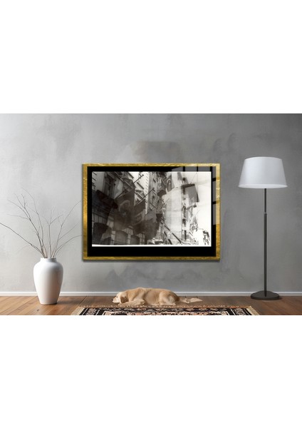 Yapay Zeka İle Yenilenmiş Atatürk Fotoğrafları Siyah Beyaz Cam Tablo, 3d Dekoratif Baskı 367