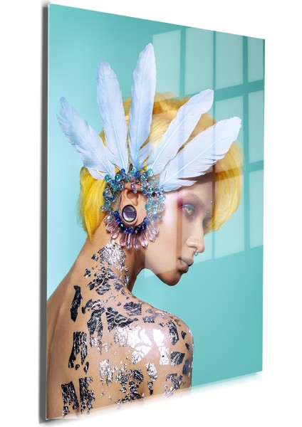 Creative Fashion 3d Dekoratif Baskı Cam Tablo 01
