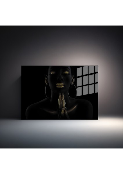 Creative Fashion 3d Dekoratif Baskı Yatay Cam Tablo 01 indirimleri