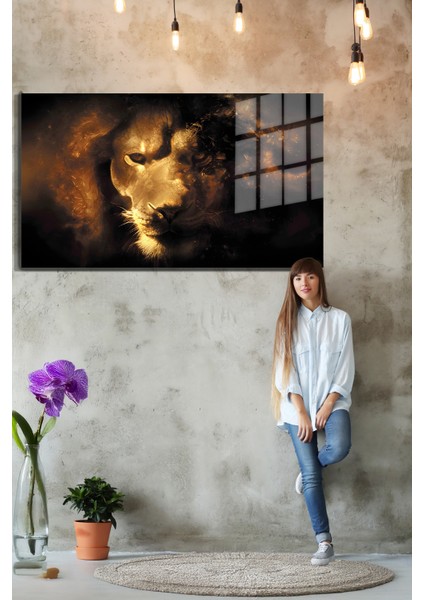 Eğlenceli Hayvanlar, Yapay Zeka Destekli, 3d Dekoratif Baskı Yatay Cam Tablo 53 fırsatları