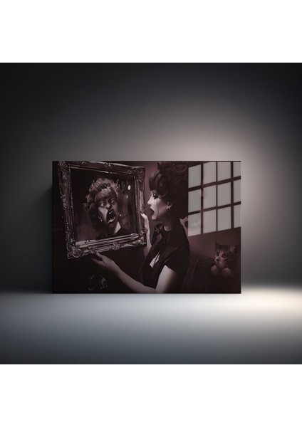 Creative Fashion 3d Dekoratif Baskı Yatay Cam Tablo 01 indirimleri