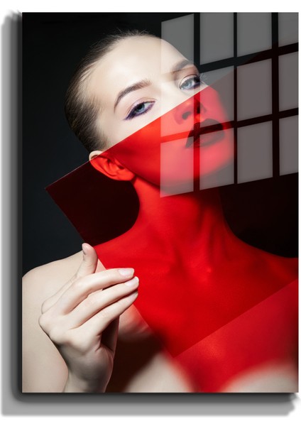 Creative Fashion 3d Dekoratif Baskı Cam Tablo 01