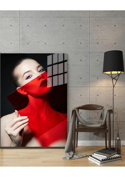 Creative Fashion 3d Dekoratif Baskı Cam Tablo 01