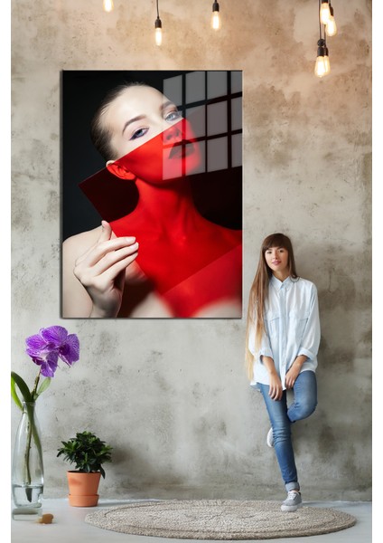 Creative Fashion 3d Dekoratif Baskı Cam Tablo 01
