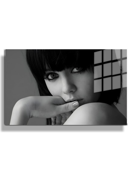 Creative Fashion 3d Dekoratif Baskı Yatay Cam Tablo 01