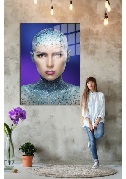 Creative Fashion 3d Dekoratif Baskı Cam Tablo 01
