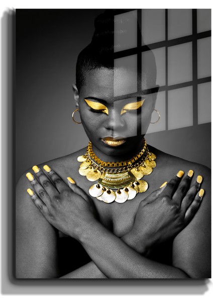 Creative Fashion 3d Dekoratif Baskı Cam Tablo 01