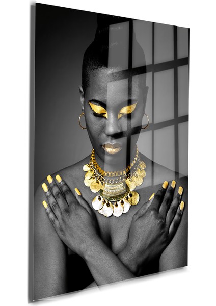 Creative Fashion 3d Dekoratif Baskı Cam Tablo 01