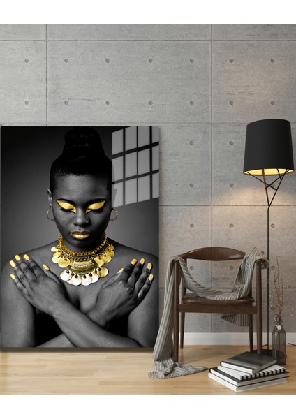 Creative Fashion 3d Dekoratif Baskı Cam Tablo 01