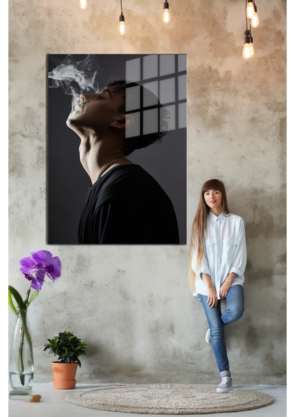 Creative Fashion 3d Dekoratif Baskı Cam Tablo 01