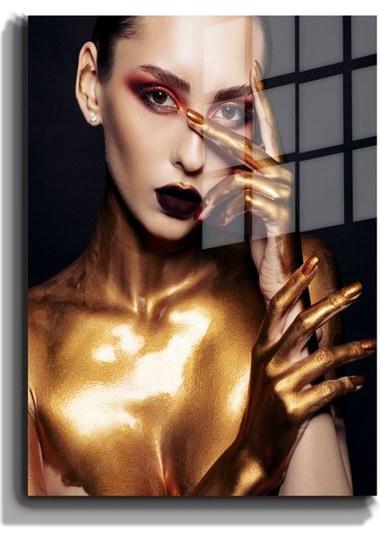 Creative Fashion 3d Dekoratif Baskı Cam Tablo 01