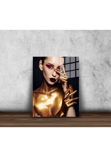 Creative Fashion 3d Dekoratif Baskı Cam Tablo 01