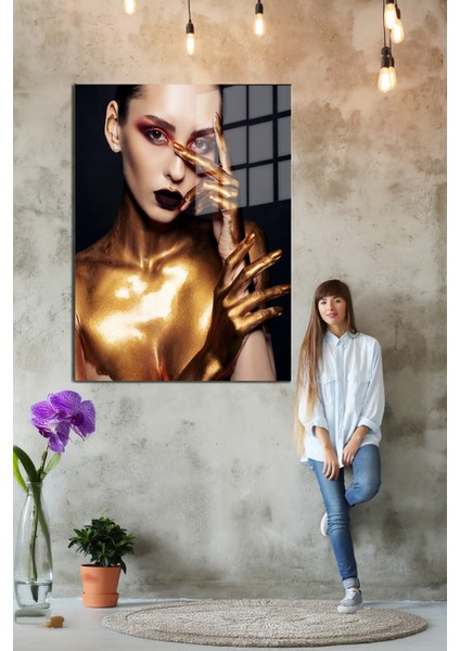 Creative Fashion 3d Dekoratif Baskı Cam Tablo 01