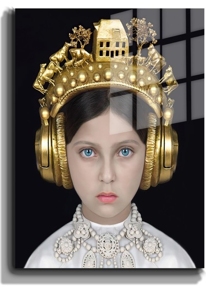 Creative Fashion 3d Dekoratif Baskı Cam Tablo 01