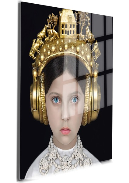 Creative Fashion 3d Dekoratif Baskı Cam Tablo 01